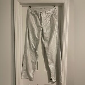 High-Waisted Silver Shine OG Loose Jeans Size 12 TALL